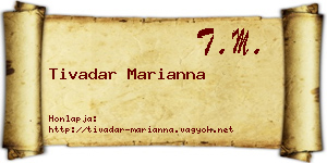 Tivadar Marianna névjegykártya